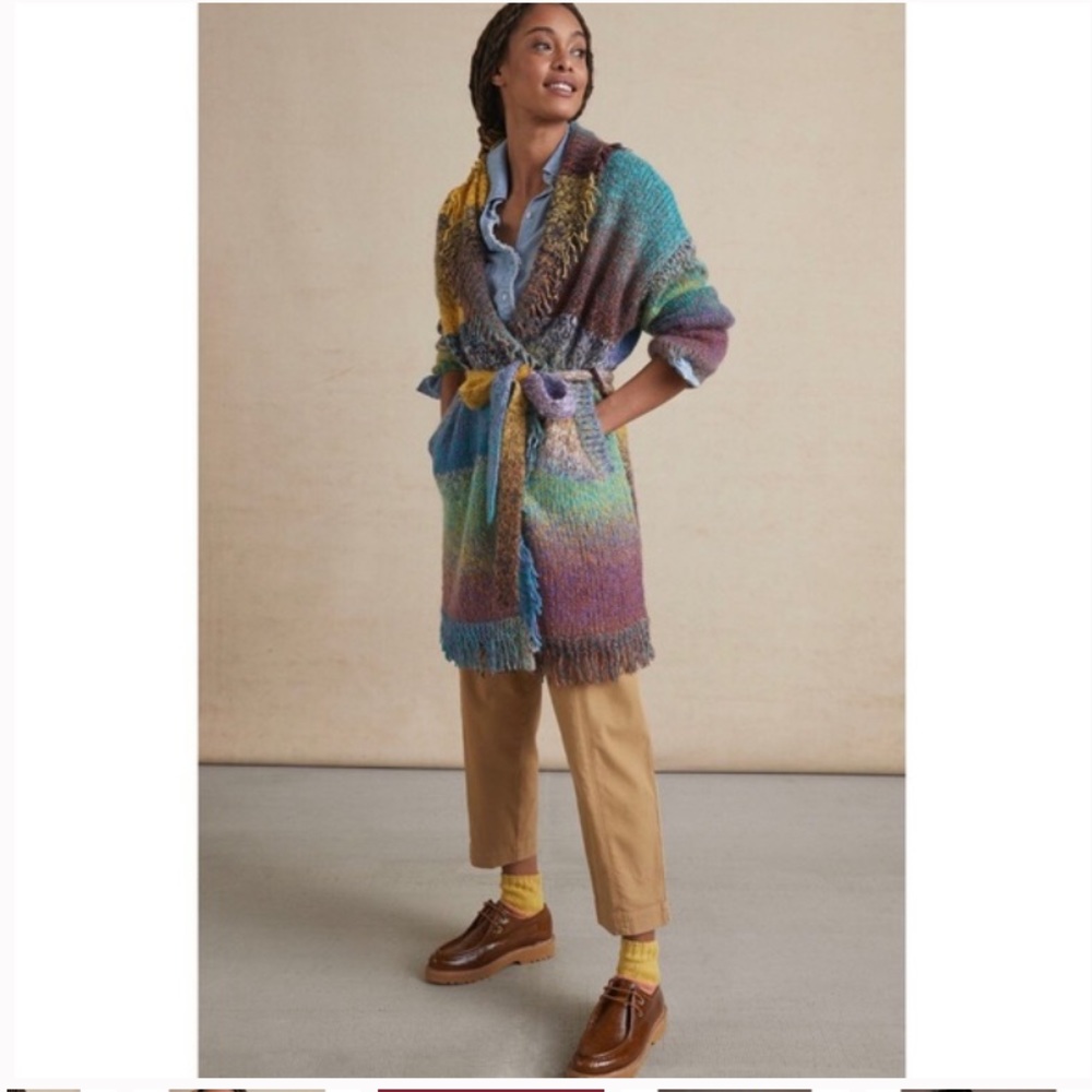 NWT Anthropologie Greylin Natalia Fringed Cardigan
